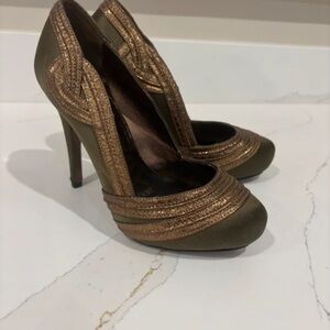 Next Bronze and Olive Women's Heels